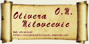 Olivera Milovčević vizit kartica